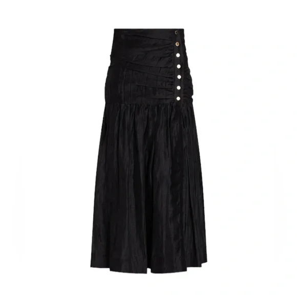 Sandro midi skirt with buttons on the side